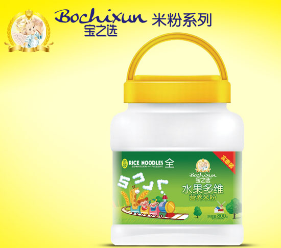 宝之选水果多维营养米粉800g桶装