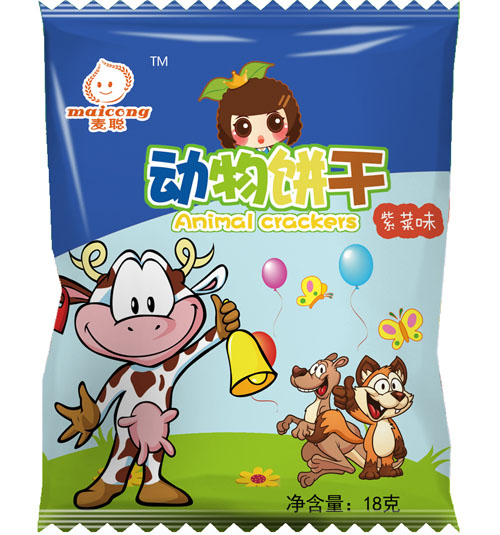 麦聪动物饼干紫菜味18g