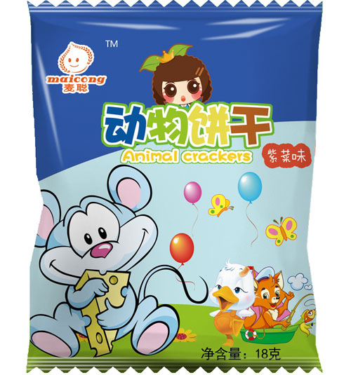 麦聪动物饼干紫菜味18克