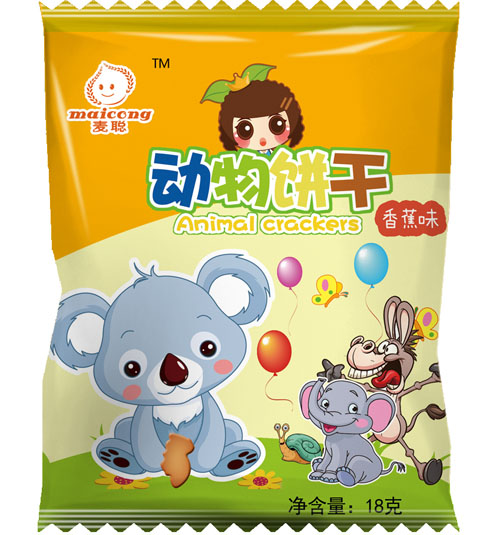 麦聪动物饼干香蕉味袋装18g