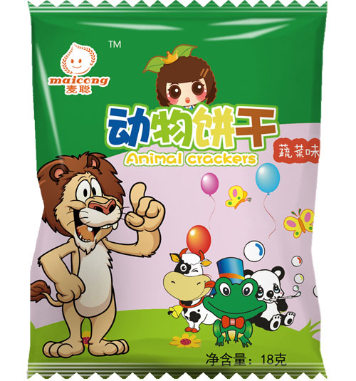 麦聪动物饼干蔬菜味袋装18g