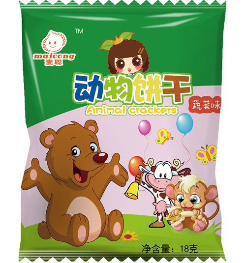 麦聪动物饼干蔬菜味18克