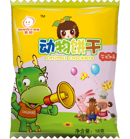 麦聪动物饼干牛奶味袋装