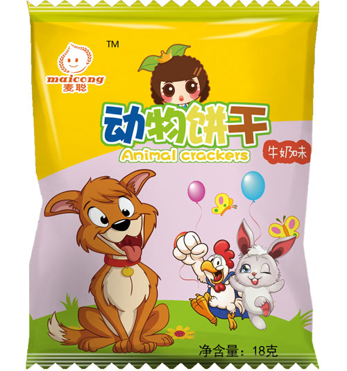 麦聪动物饼干牛奶味18g