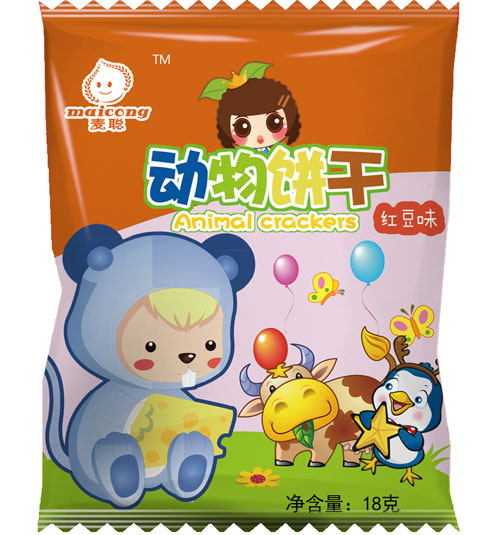 麦聪动物饼干红豆味18g