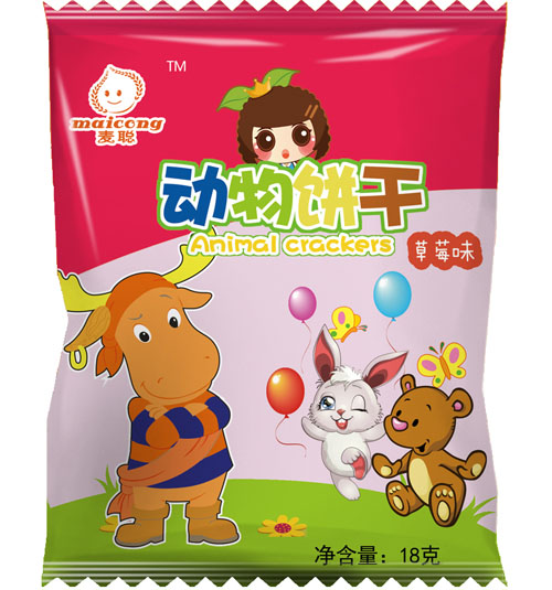 麦聪动物饼干草莓味18g