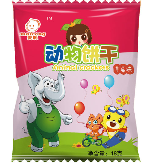 麦聪动物饼干草莓味