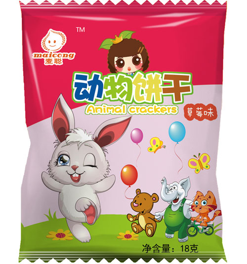 麦聪动物饼干草莓味18克