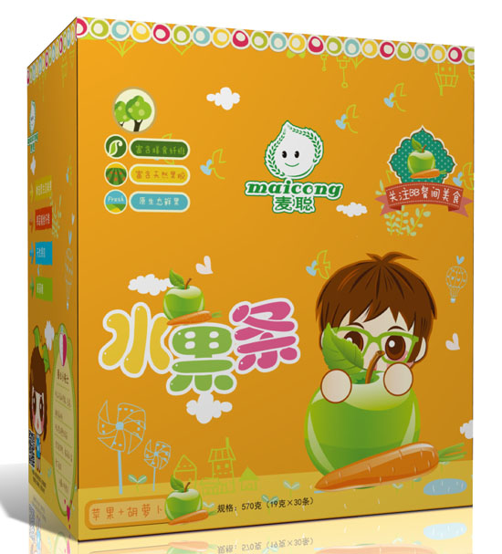 麦聪水果条苹果胡萝卜味盒装
