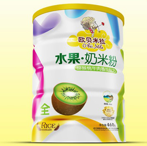 欧贝米拉猕猴桃牛肉番茄奶米粉铁听