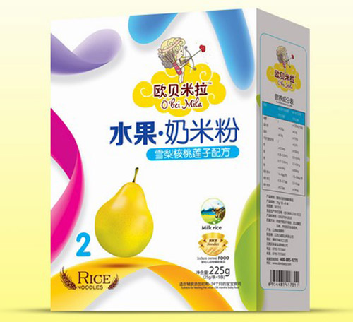 欧贝米拉雪梨核桃莲子奶米粉盒装