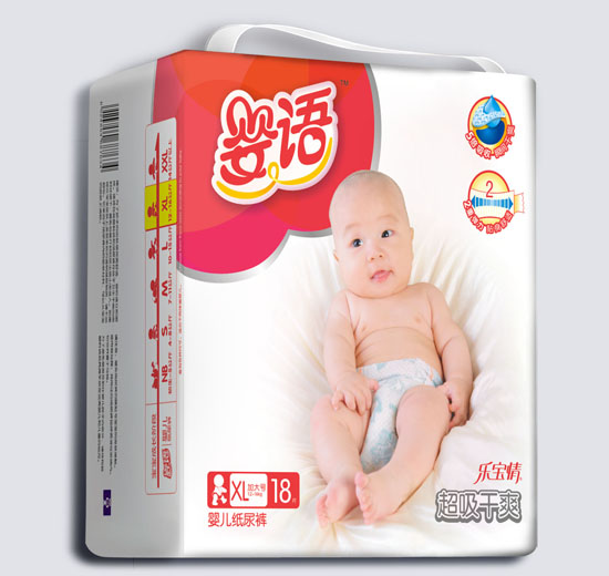 婴语超吸干爽婴儿纸尿裤XL码18片