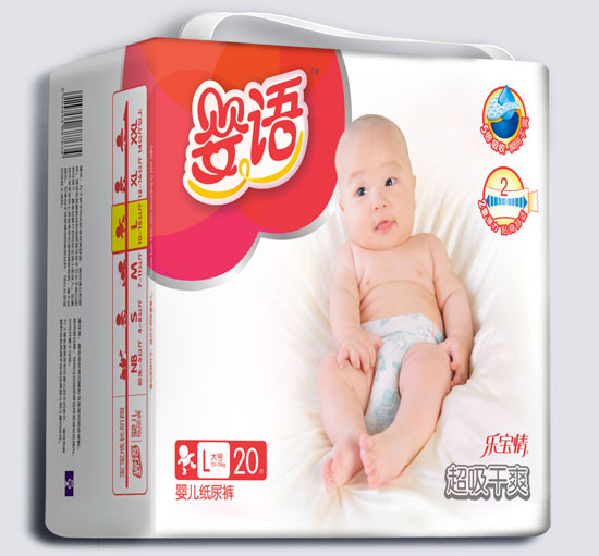 婴语超吸干爽婴儿纸尿裤L码20片