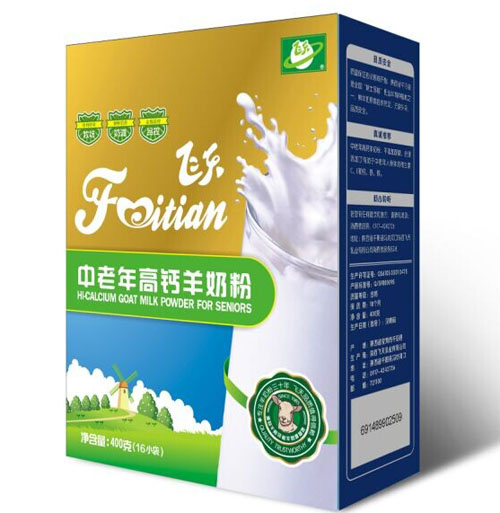 飞天中老年高钙羊奶粉400g盒装