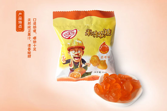 熊出没25g五连包果汁软糖香橙味