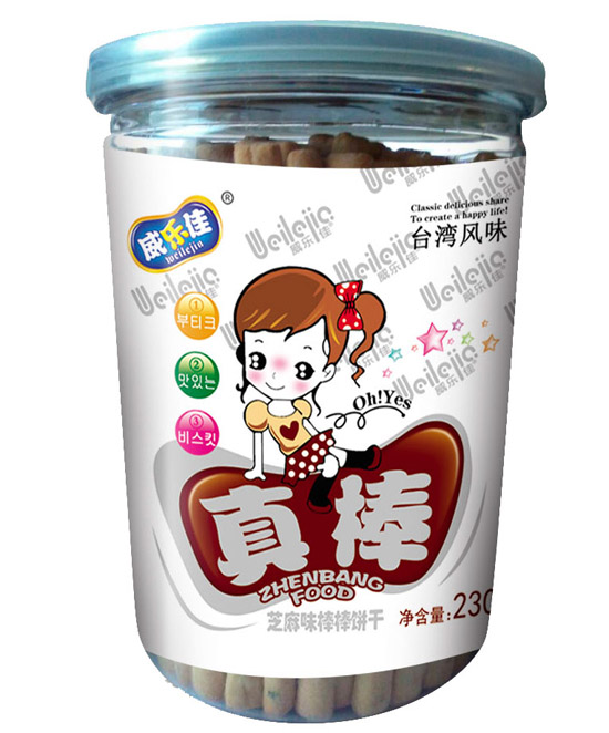 威乐佳芝麻味棒棒饼干
