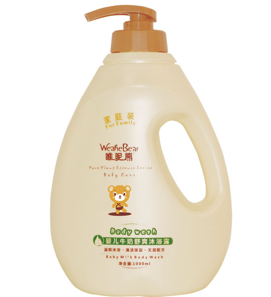 唯昵熊婴儿牛奶舒爽沐浴露1000ml