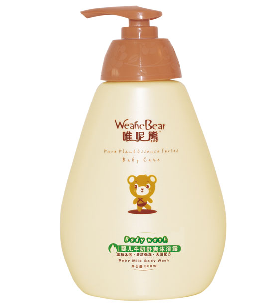 唯昵熊婴儿牛奶舒爽沐浴露300ml