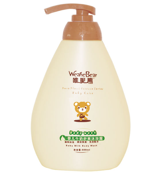 唯昵熊婴儿牛奶舒爽沐浴露600ml