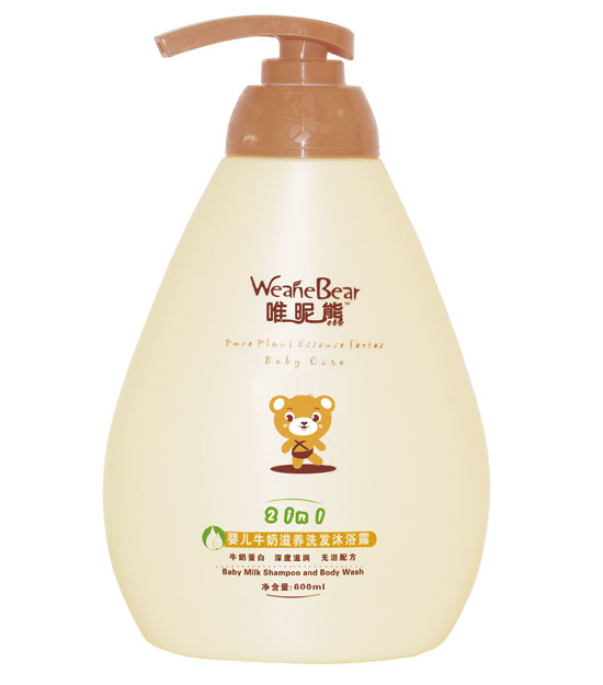 唯昵熊婴儿牛奶滋养洗发沐浴露600ml