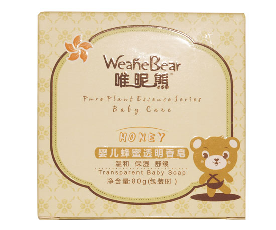 唯昵熊婴儿蜂蜜透明皂80g
