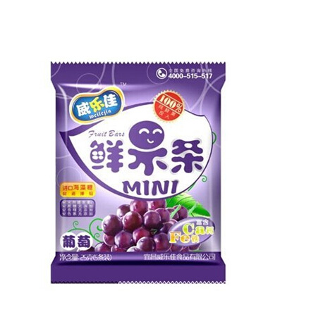 威乐佳葡萄味鲜果条