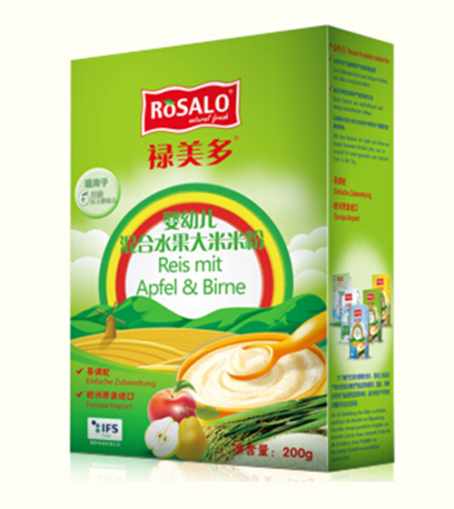 禄美多婴幼儿混合水果大米米粉