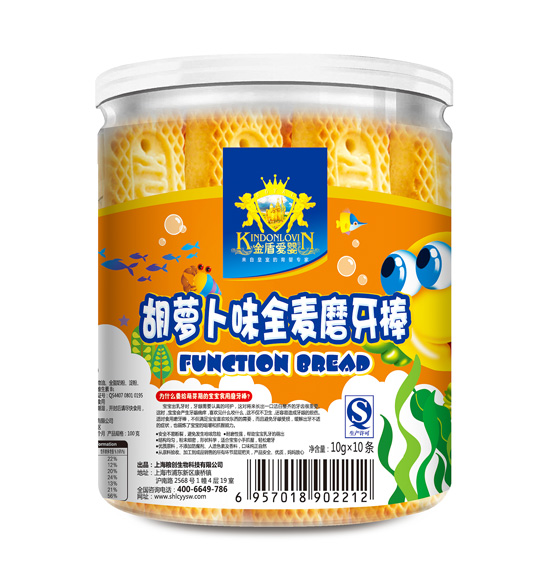 金盾爱婴胡萝卜味全麦磨牙棒