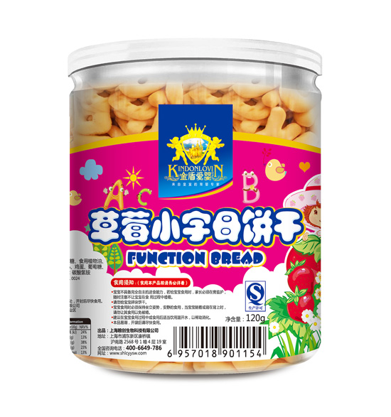 金盾爱婴草莓小字母饼干