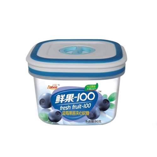 90克卡贝思鲜果100蓝莓味果酱夹心软糖