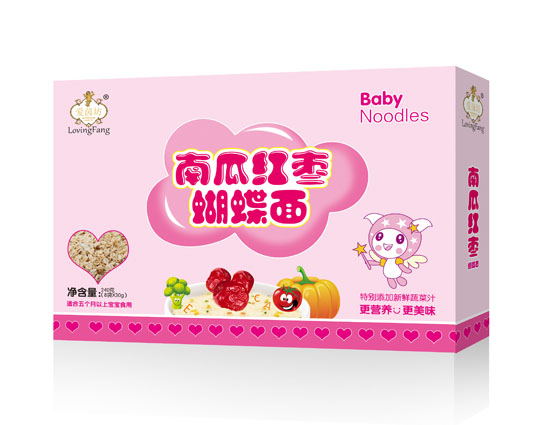 爱茵坊南瓜红枣蝴蝶面