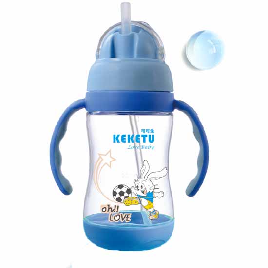 可可兔晶透手柄学饮杯300ml