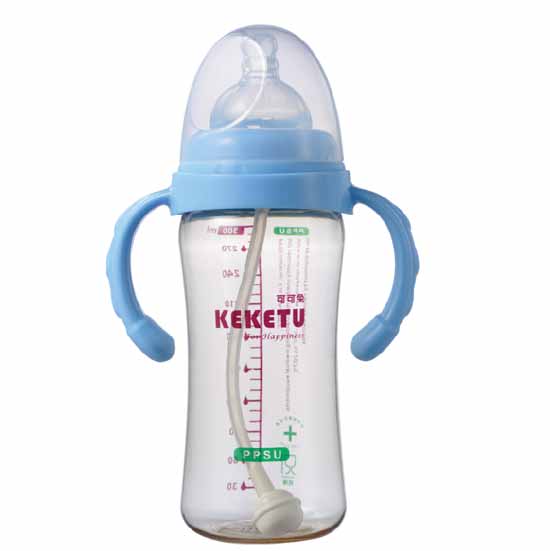 可可兔PPSU宽口自动手柄300ml