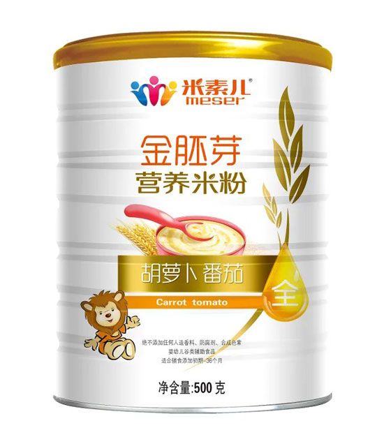 米素儿胡萝卜番茄金胚芽营养米粉听装