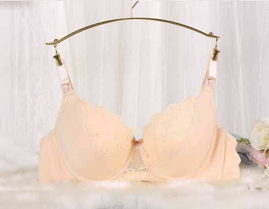元曼自由自我520蕾丝全棉哺乳内衣（粉黄）