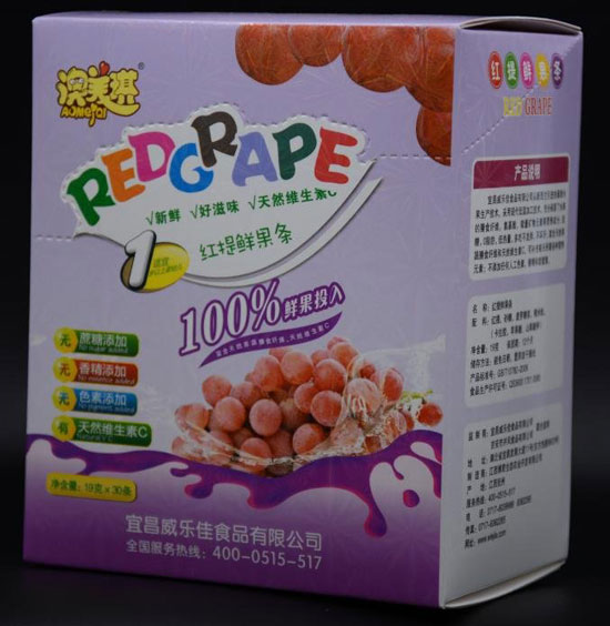澳美琪鲜果条（红提味）