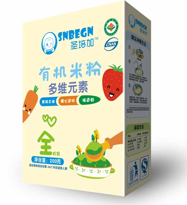 圣培加强化钙铁锌有机米粉