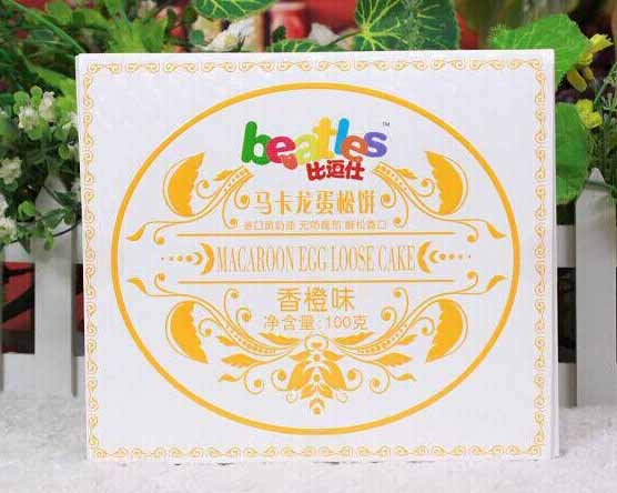 比逗仕香橙味五谷味马卡龙蛋松饼