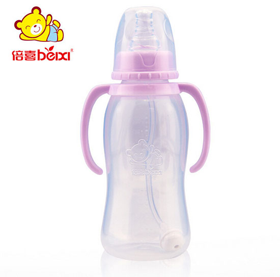 倍喜标口弧形PP奶瓶300ML（紫色）