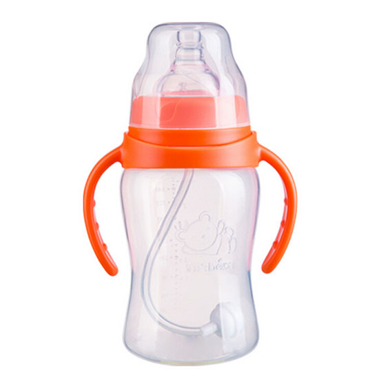 倍喜宽口弧形PP奶瓶270ml（橙色）