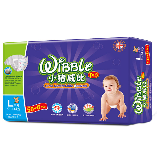 小猪威比纸尿裤L50+6