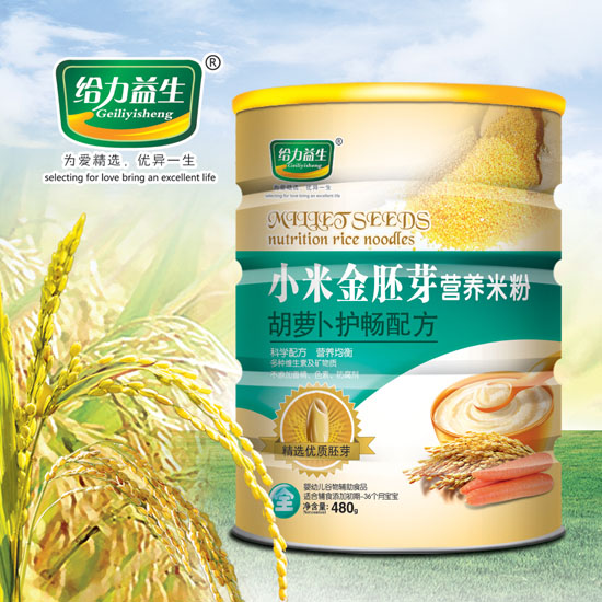 给力益生小米金胚芽米粉（胡萝卜护畅铁桶）