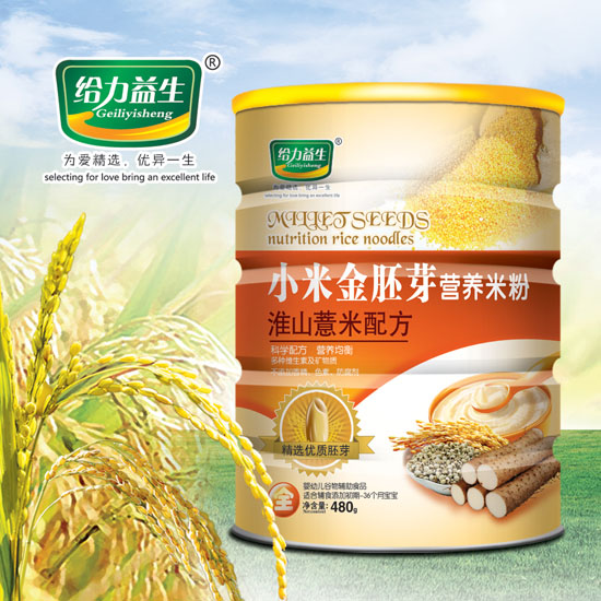 给力益生小米金胚芽米粉（淮山薏米铁桶）