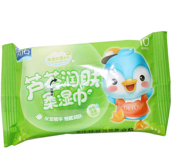 德佑一次性芦荟味湿巾10片装