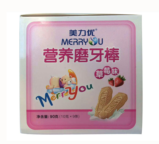 美力优草莓味营养磨牙棒