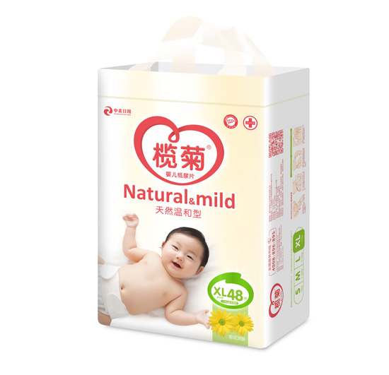 榄菊纸尿片立体包装XL48