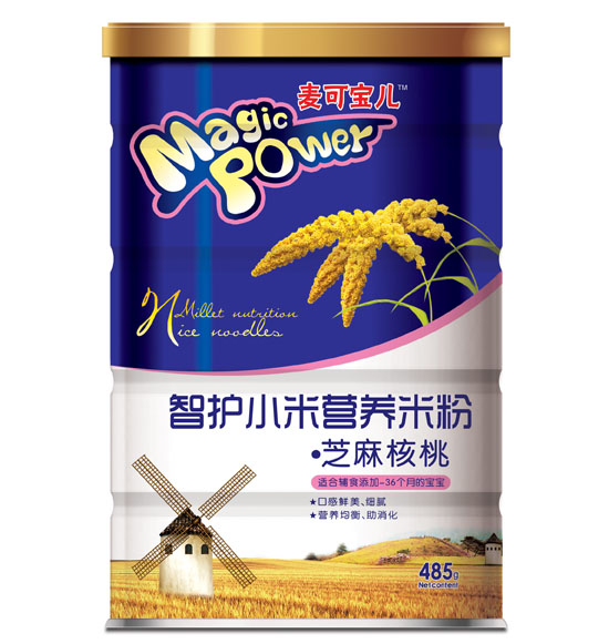 麦可宝儿芝麻核桃智护小米营养米粉