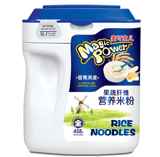 麦可宝儿香蕉燕麦果蔬纤维营养米粉