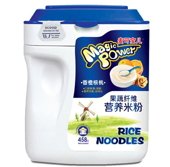 麦可宝儿香橙核桃果蔬纤维营养米粉