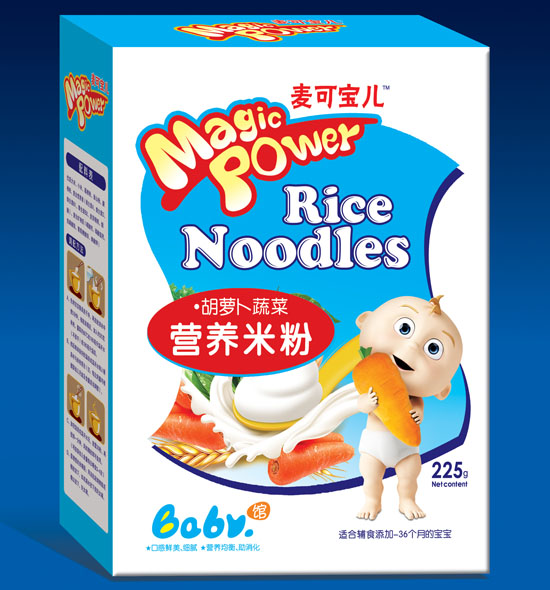麦可宝儿胡萝卜蔬菜营养配方米粉盒装